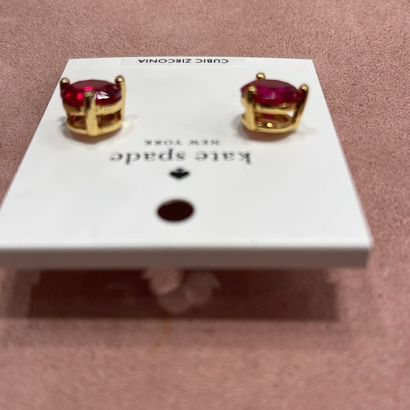 Kate Spade Red Cubic Zirconia Earrings - Picture 4 of 16